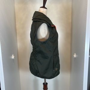 Michael Michael Kors Hunter Green with Orange and Gold Accents Down Vest Size L